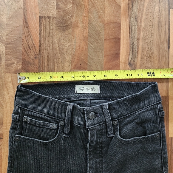 Madewell Cali Demi-Boot Raw Hem Black Jeans Size 25 - Picture 7 of 11